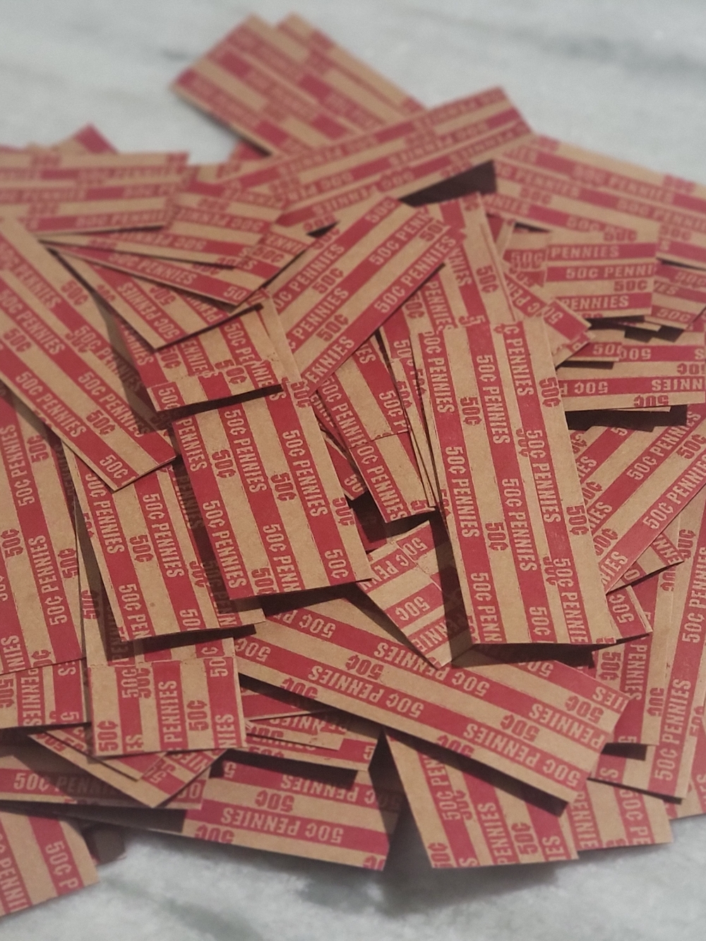 Coin Wrapper Strips for Pennies